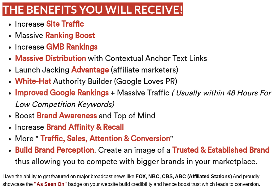 Benefits of Press Releases